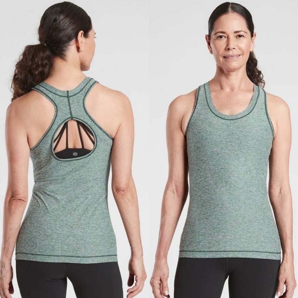Athleta Nitro Tank Top, Seaweed Snack Heather Green, 2X